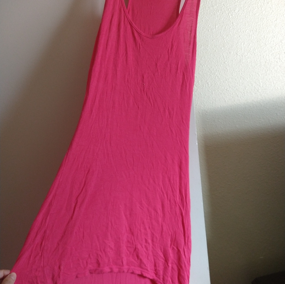 Hot pink high-low beach dress
